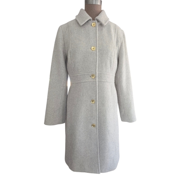 J.Crew Wool-blend Lady Coat / Jacket AT107  Heather Dusk Grey Size 12 - Picture 10 of 16
